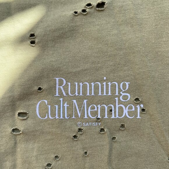 SATISFY RUNNING MOTH-TECH SLEEVELESS SHIRT OLIVE GREEN SIZE L (SIZE 4) - Picture 3 of 5